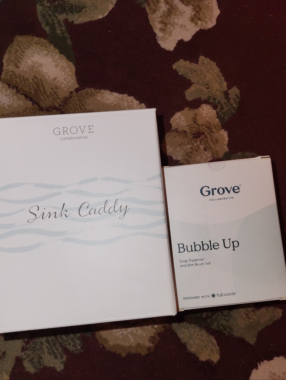 Grove Co. Bubble Up Soap Dispenser & Sink Caddy - White